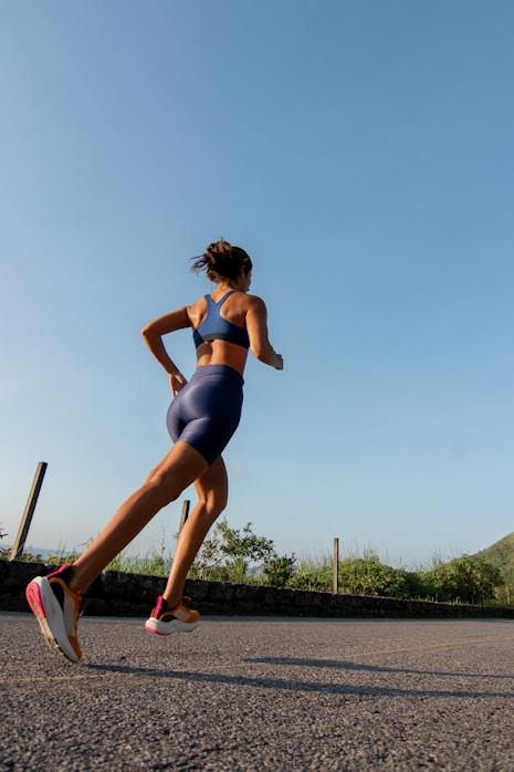 Athlete running outdoors